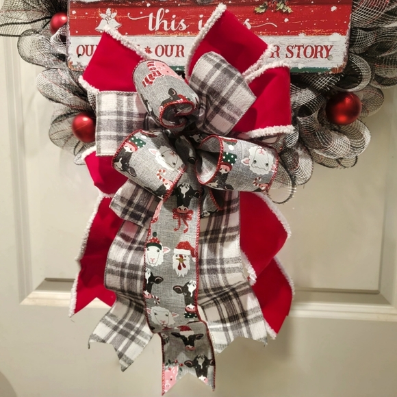Winter Christmas Donkey Wreath This is Us - Picture 4 of 5